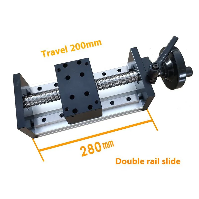 TEBAK Ball Screw Linear Guide Rail Sliding Table Motion Module with Hand Rocking Wheel Cross Lifting view 3