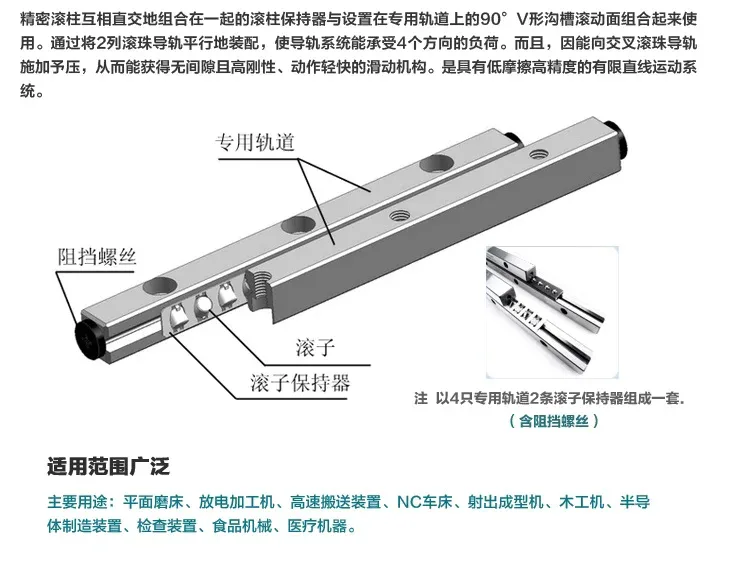 TEBAK VR6 Series Precision Cross Roller Guide Rail VR6-350x24Z VR6400 Linear Guide Rail Bearing Micro Guide Rail view 5