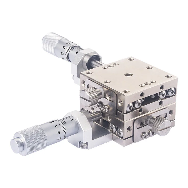 TEBAK LBY40/60/100 Manual Displacement Slide Precision Fine-Tuning Stainless Steel Moving Platform X Y Axes Model view 3