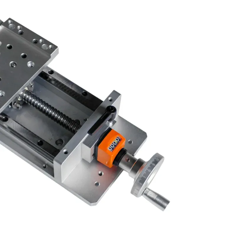 TEBAK Linear Guide TH20-SX 100-1000 Effective Stroke Precision Screw Hand-operated Cross Sliding Table Module Displacement Digital view 5