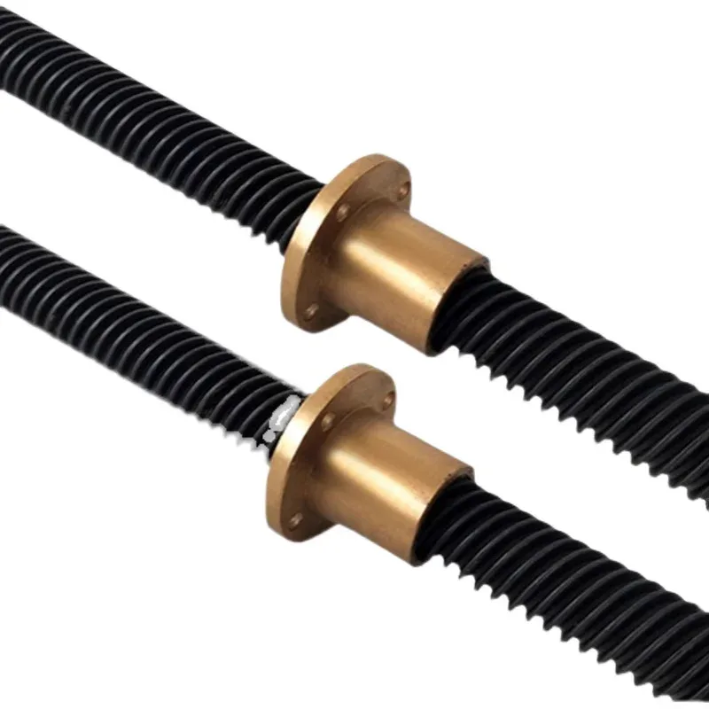 TEBAK Trapezoid Ball Screw T10 T12 T14 T16 T20 T22 T25 T28 304 Trapezoidal Lead Screw Copper Nut Stainless Steel Lead Screw view 5