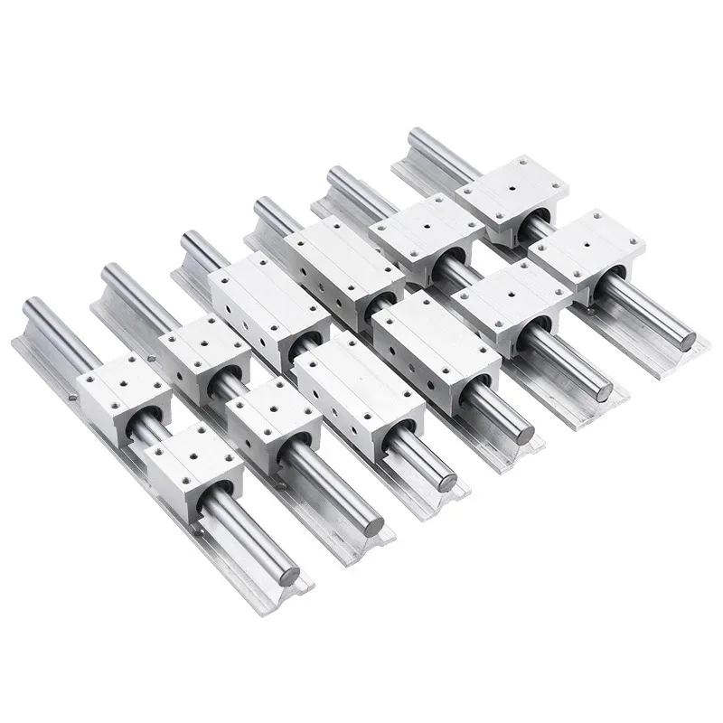 TEBAK CNC Aluminum Round Linear Guide Rail SBR12 16 20 22 25 28 30 and Linear Slide Block SBR12UU SBR12LUU view 2