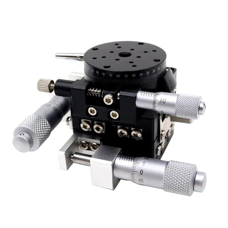 TEBAK XYR-axis Three-axis Displacement Stage Precision Mobile Fine-tuning Optical Slide Rotary Stage LSP40/LS60/90/125