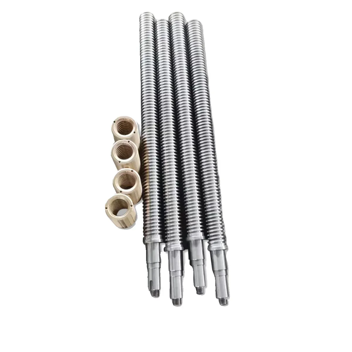 TEBAK 304 Stainless Steel Trapezoidal Screw Coarse Screw T12 16 20 25 28 30 32T Screw Round Flange Copper Nut