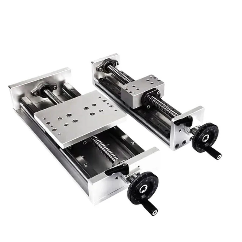 TEBAK X-axis Double Line Ball Screw Precision Fine Adjustment Slide Table Linear Guide Hand Cranked Heavy-duty Slide Table XKT150 view 3