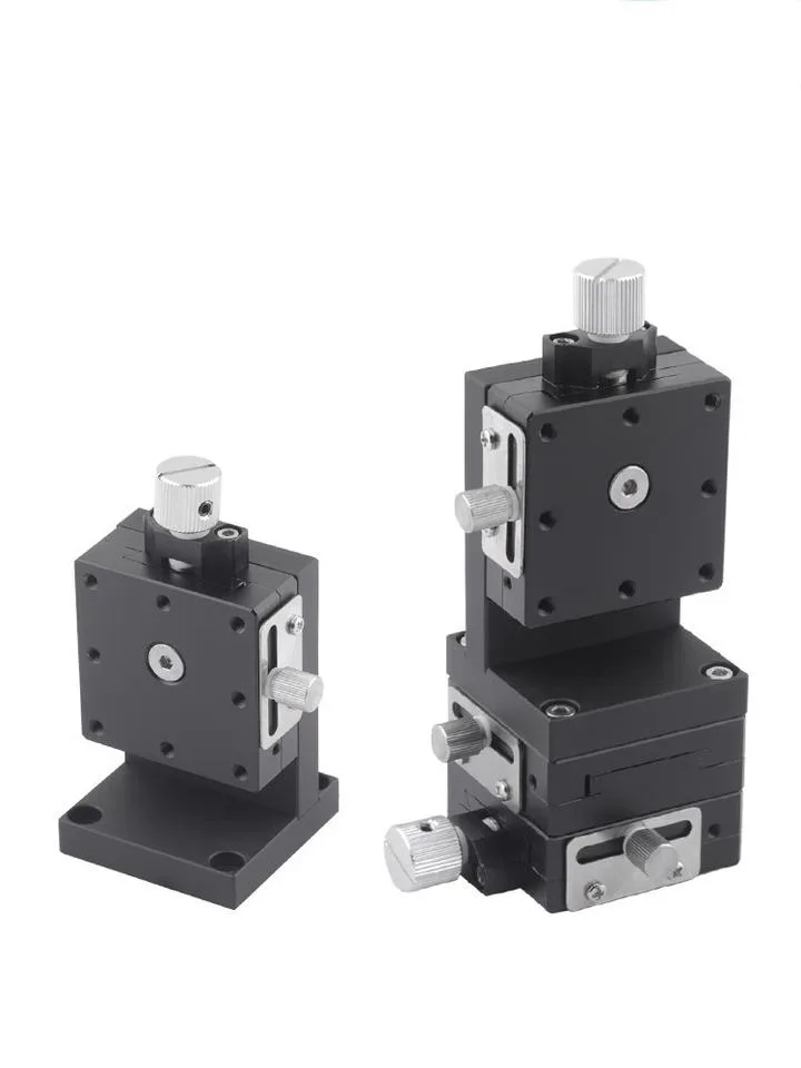 TEBAK XYZ Axis Dovetail groove Micro-adjustment Slide Table LWFD40 Feed Manual Screw Type Displacement Optical Lifting Platform view 4