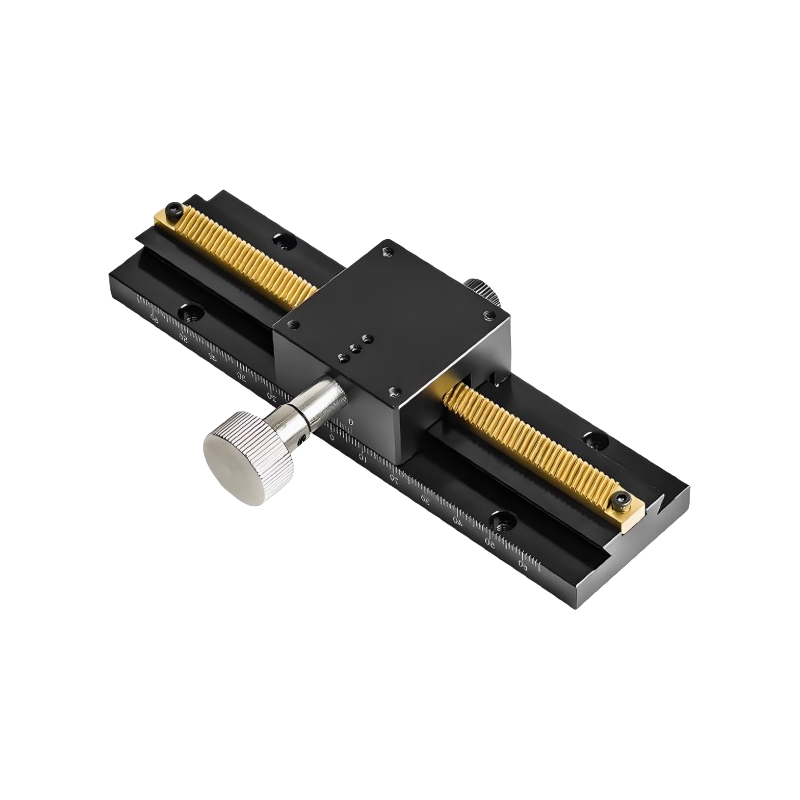 TEBAK LWX30-L Long-Stroke X-Axis Displacement Platform Manual Fine-Tuning Slide Table with Dovetail Rack-and-Pinion Tools