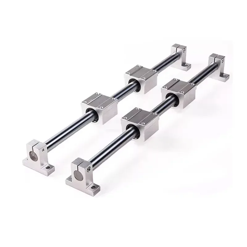 TEBAK SBR Linear Slide Rail Slide Block Precision Woodworking Saw Table Slide Set with Aluminum Bracket Optical Axis LMZ01slide Block view 5