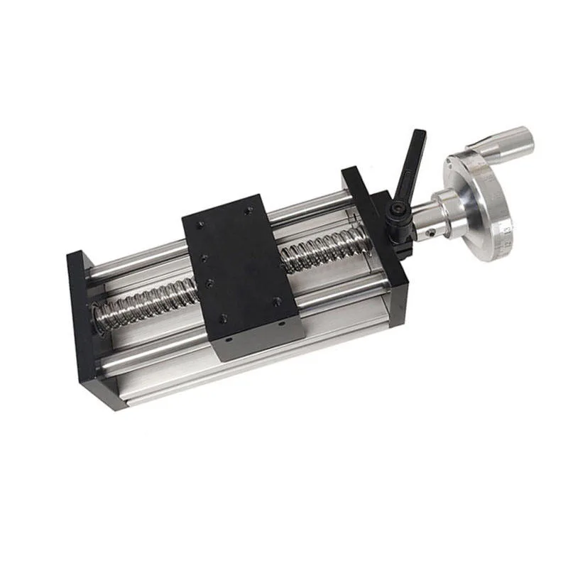 TEBAK Hot Selling Transmission Ball Screw Linear Guide Sliding Table Motion Module Manual Rocking Wheel Cross Lifting Sliding Table view 5
