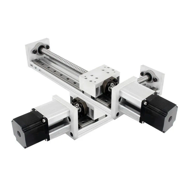 TEBAK Double Axis XY Automatic CNC Table Drill Cross Slide Micro Motor Bed Lifting Guide Reciprocating Heavy-duty Module view 2