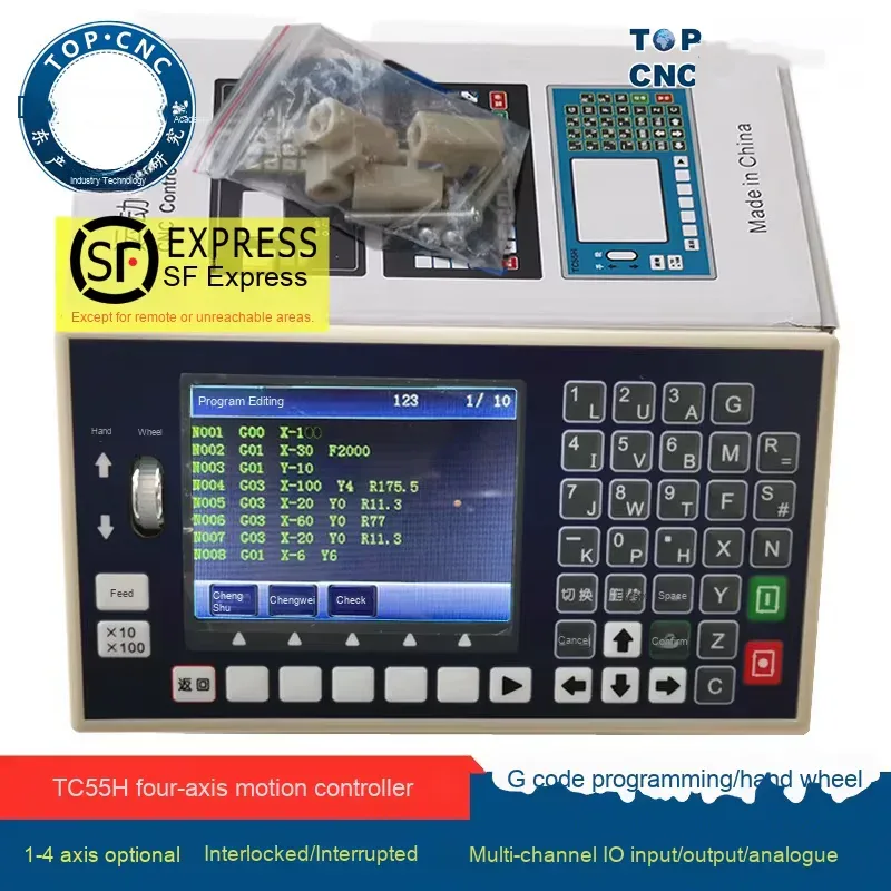 TEBAK Single Axis Four Axis Milling Machine Programmable Stepper Servo Motor CNC System G-Code Motion Controller TC55H English Edition view 5