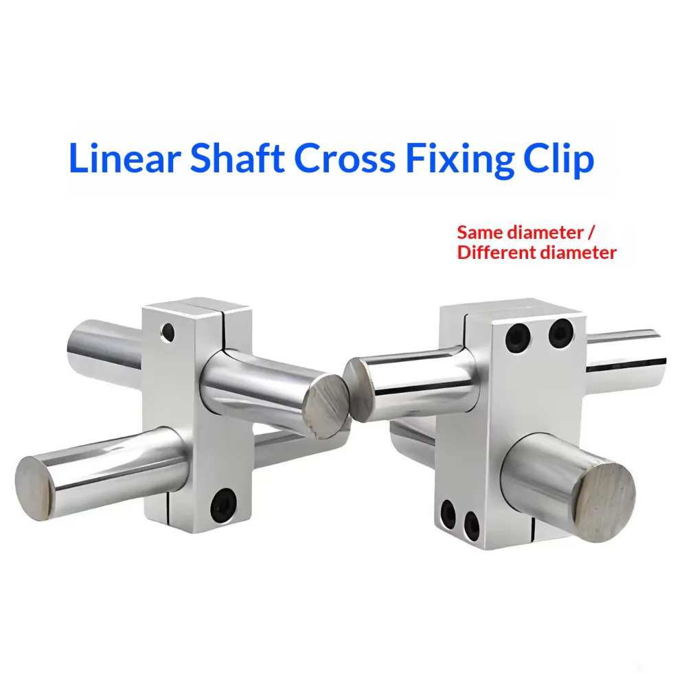 TEBAK Cross-type Optical Axis Clamping Connector with Aluminum Vertical Fixing Clamp and Locking Seat Same Diameter 10*10MM Outer 16mm view 5