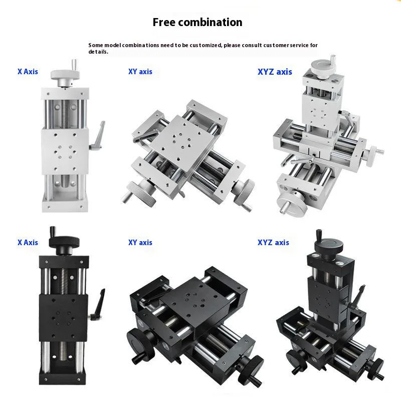 TEBAK Simple Adjustment Assembly XKST100/150XYZ Axis Hand-operated Ball Screw Slide Table Precision Manual Fine Adjustment Slide Table view 5