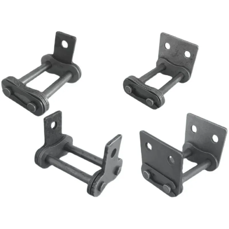 TEBAK Industrial Steel Double Pitch Bent Plate Conveyor Chain C2050 C2060 C2080 25mm Width Small Ball Single / Double Hole view 3