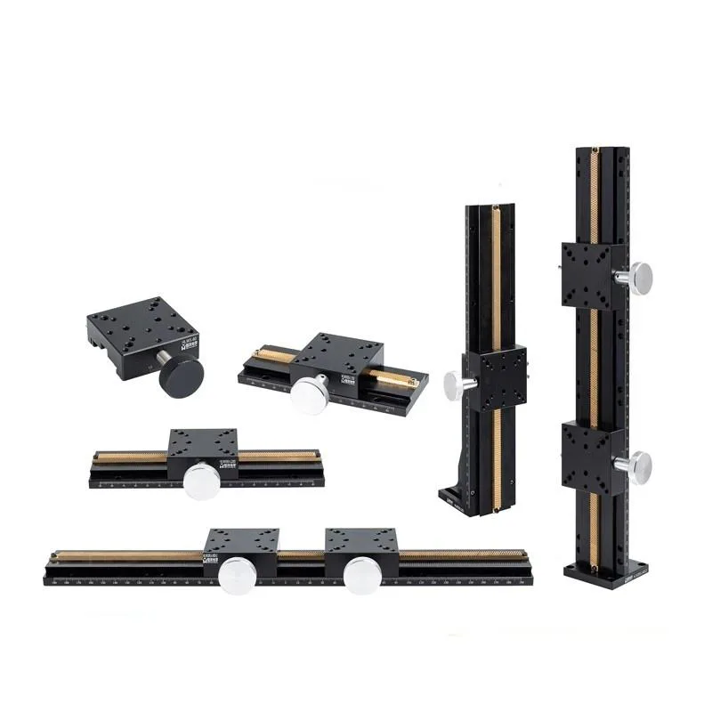 TEBAK X/Z Axis Slide Dovetail Table Manual Displacement Rack and Pinion Type Optical CCD Holder LWX4060-L100~500 Long view 5