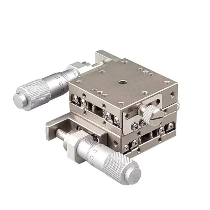 TEBAK XY Axis Displacement Stage Manual Fine-tuning Linear Ball X Axis Stainless Steel Slide XYSG40/XSG60/80/100