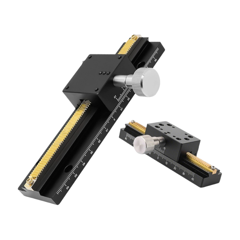 TEBAK X-Axis Displacement Platform LWX40-L Long-Stroke Manual Fine-Tuning Slide Table Dovetail Rack-and-Pinion Tool view 2