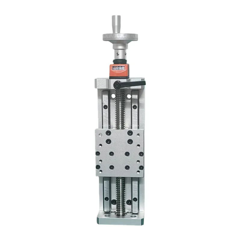 TEBAK T-type Lead Screw Tr1804 Lifting Table Self-locking Hand-operated Miniature Precision Linear Guide Rail XY Axis Sliding Table H view 5