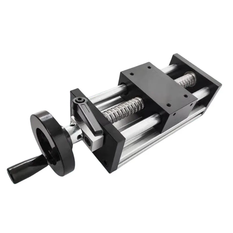 TEBAK Hot Selling 80 Wide Dual Axis Ball Screw Linear Guide Cross Module Slide Table Hand Cranked Precision Mobile Worktable