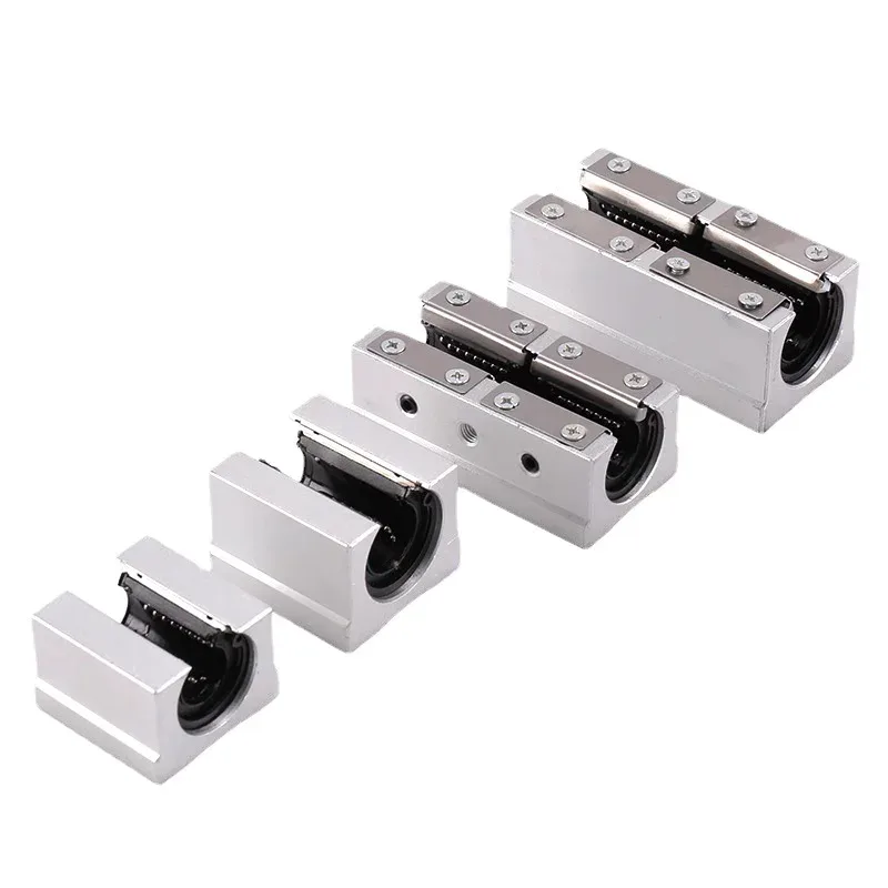 TEBAK SBR Linear Slide Rail Slide Block Precision Woodworking Saw Table Slide Set with Aluminum Bracket Optical Axis LMZ01slide Block view 4