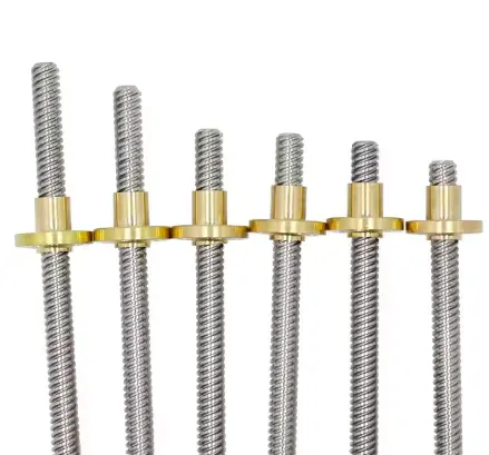 TEBAK 3D Printer Lead Screw T8 Trapezoidal Lead Screw 304 Stainless Steel Stepper Motor Lead Screw Nut 8 view 2