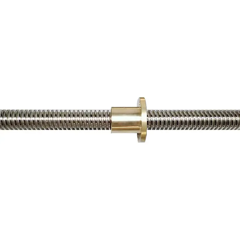TEBAK Stainless Steel TR8 Trapezoidal Screw Threaded Rod Pitch 1MM 2MM 4MM T12 Tr20 Lead Screw and Nut view 2