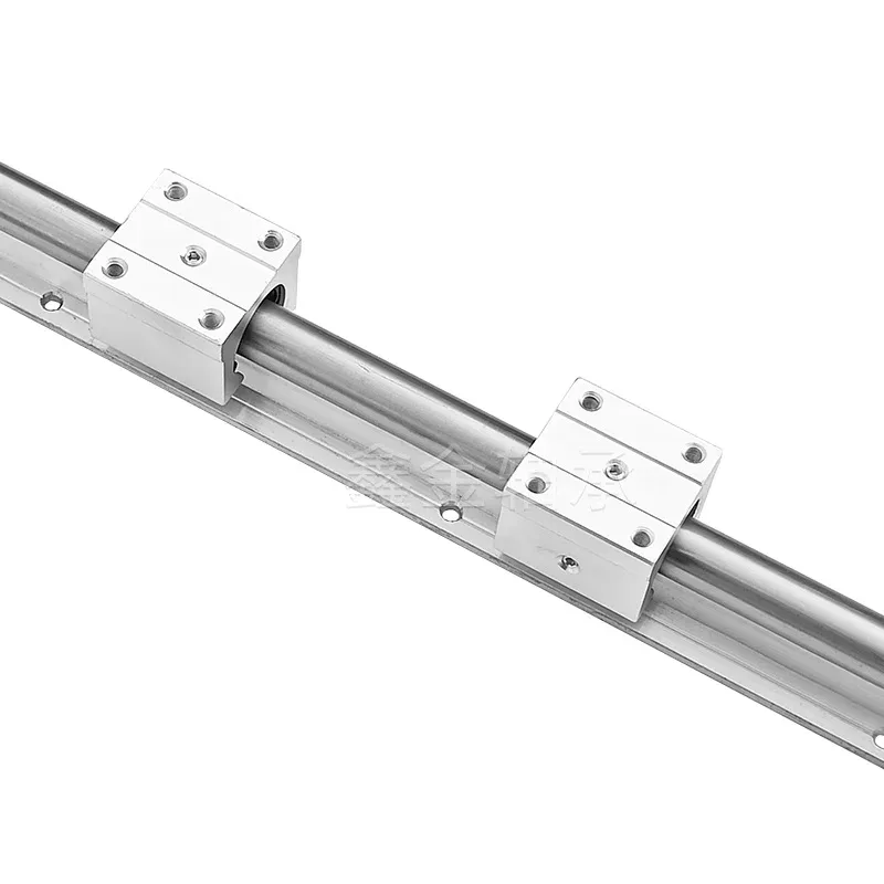 TEBAK SBR Linear Slide Rail Slide Block Precision Woodworking Saw Table Slide Set with Aluminum Bracket Optical Axis LMZ01slide Block view 2