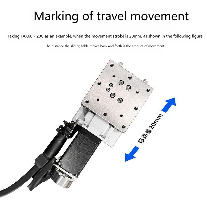 TEBAK GMTCXS6020 Stainless Steel Electric XY Axis Sliding Table Travel 20mm Positioning Platform for view 4