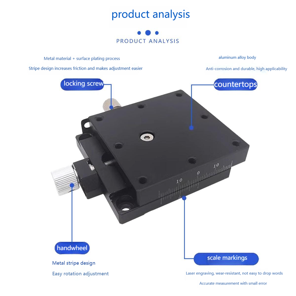 TEBAK Dovetail Groove Multi-Axis Combined Platform LWFX25/40/60 Precision Screw-Driven Manual Sliding Table XFES60 view 5