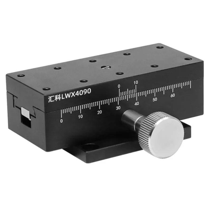 TEBAK X-axis Manual Displacement Stage Precision Rack and Pinion Moving Dovetail Slide LWX2542/4040/4060/4090 view 3