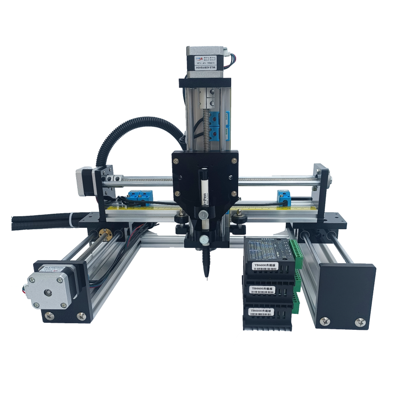TEBAK XYZ Three-Axis Micro-Lance Sliding Table Set PLC Learning Cross Two-Axis Gantry Stepping Motor Screw Linear Guide Bearing