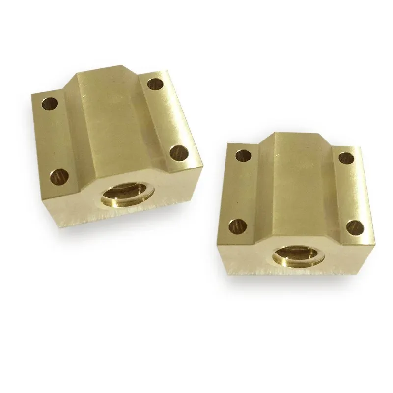 TEBAK Customized Copper 30-degree Trapezoidal Lead Screw for T-shaped Nut with Positive and Negative Teeth view 4