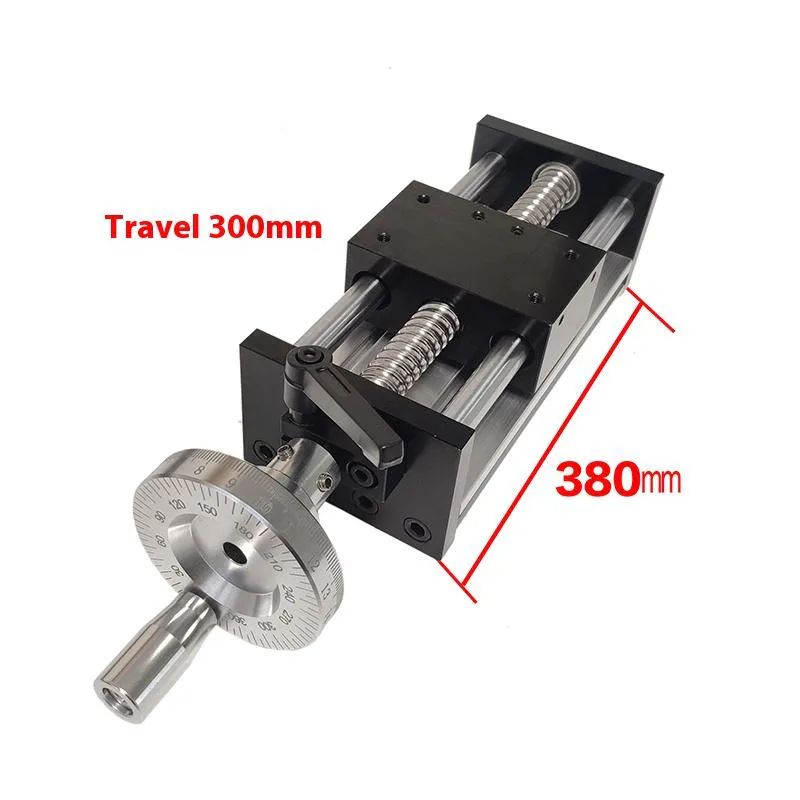 TEBAK Ball Screw Linear Guide Rail Sliding Table Motion Module with Hand Rocking Wheel Cross Lifting view 2