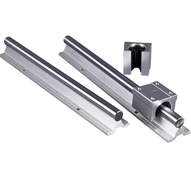 TEBAK SBR Linear Slide Rail Slide Block Precision Woodworking Saw Table Slide Set with Aluminum Bracket Optical Axis LMZ01slide Block