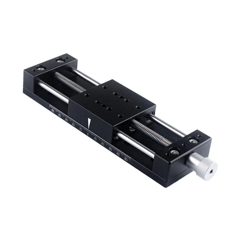 TEBAK Precision X-axis Fine Adjustment Screw Slide Table Heavy-duty Screw Feeding Linear 50/80/100 Stroke Displacement Platform view 2