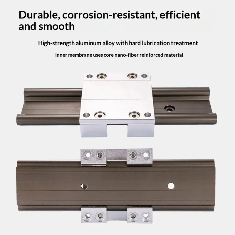 TEBAK Maintenance-free Linear Double-Track Slider WS-16-20 Double-Axis Table Module WJ200UM Aluminum-Plastic Slide Rail view 3