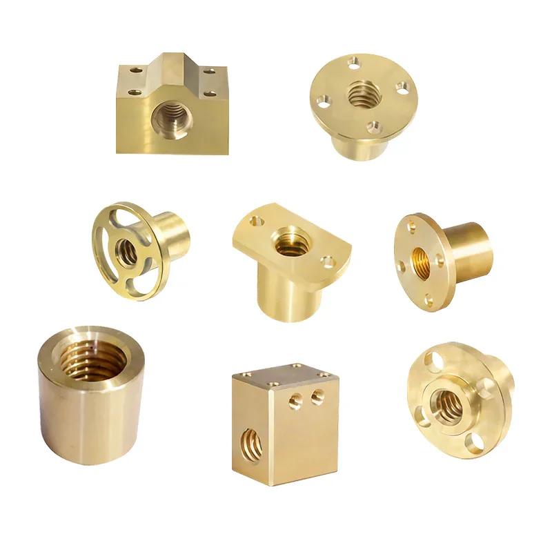 TEBAK Customized Copper 30-degree Trapezoidal Lead Screw for T-shaped Nut with Positive and Negative Teeth view 3