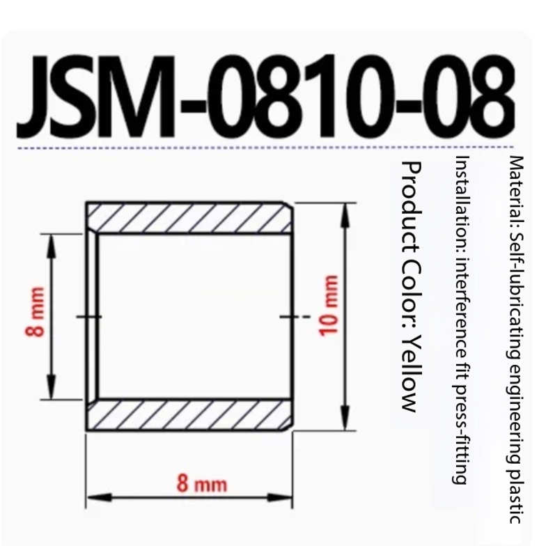 TEBAK Engineering Plastic Bearing Sliding Sleeve Liner JSM-081-05 10 12 15 view 5