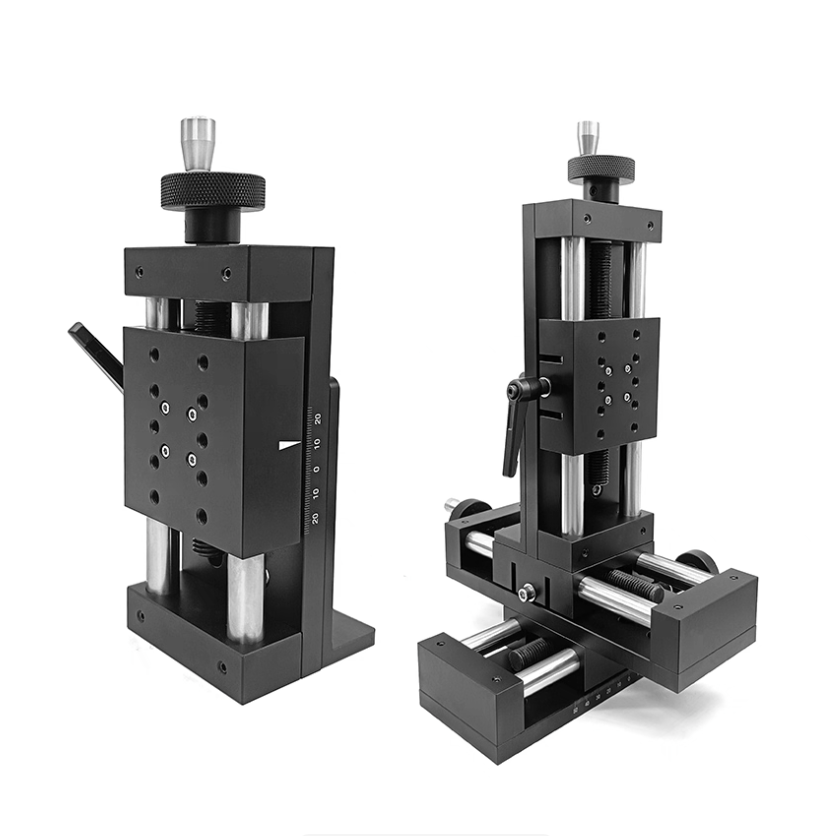 TEBAK 80mm Wide Heavy-Duty Aluminum Manual Precision Displacement X-Y Axis Worktable with Bearing Core Components