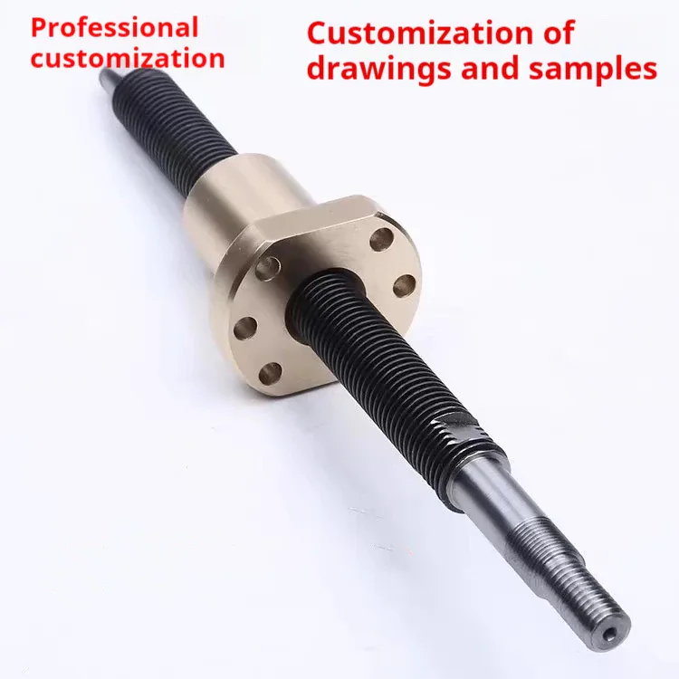 TEBAK CNC Trapezoidal Screw Custom Precision Ball Screw T-nut Lead Screw Can Be Customized According to Drawings. view 2