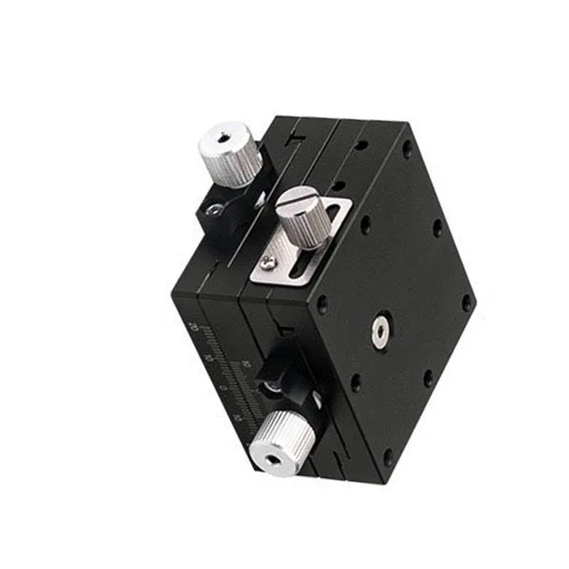 TEBAK XYZ Axis Model Alloy Optical Lifting Platform Dovetail Groove Manual Fine Adjustment Slide Table Screw