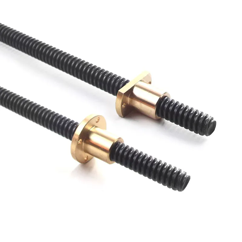TEBAK 1 m T10-T30 T Type Lead Screw Coarse Tooth Trapezoid Screw Nut Left Turn 45 Steel Wire Rod Reverse Tooth Screw view 3