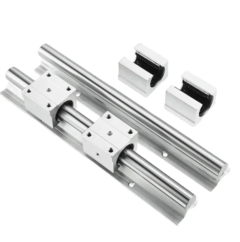 TEBAK CNC Aluminum Round Linear Guide Rail SBR12 16 20 22 25 28 30 and Linear Slide Block SBR12UU SBR12LUU view 3
