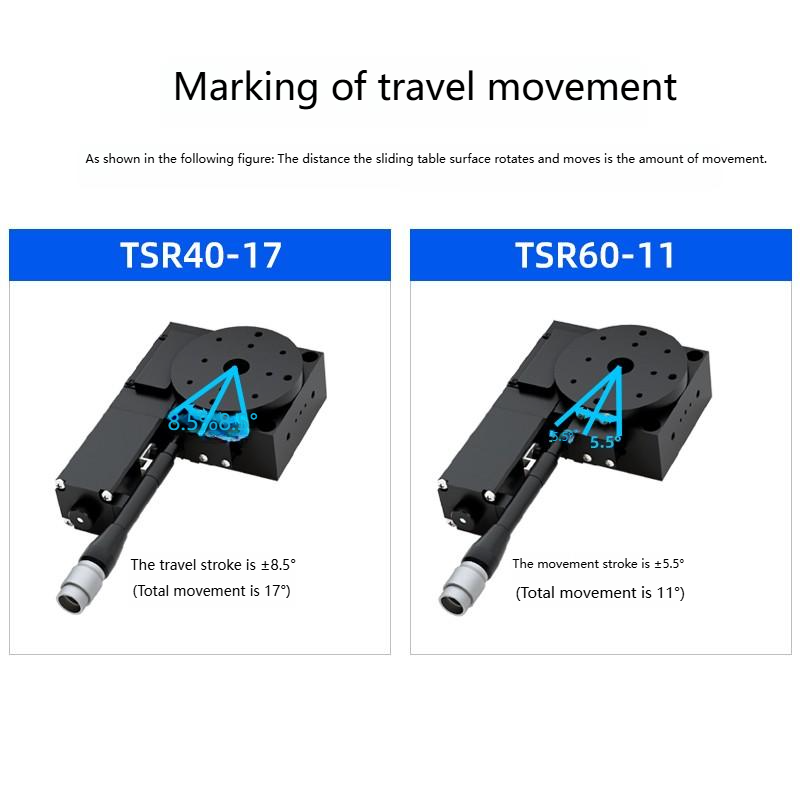 TEBAK R-Axis TSR40/60-17/11 Electric Rotary Table with Small Angle Ball Screw High Precision Fine Adjustment Slide Table view 3