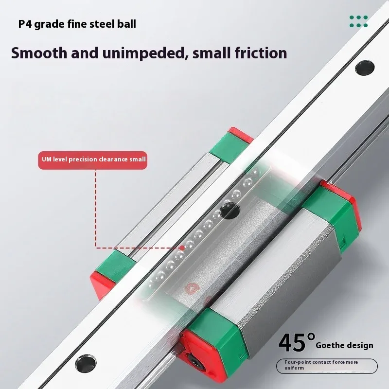 TEBAK Domestic Precision Miniature Linear Guide Rail Slider MGN / MGW 7C 9C 12C 15C Plus Long Track Alloy Steel view 3