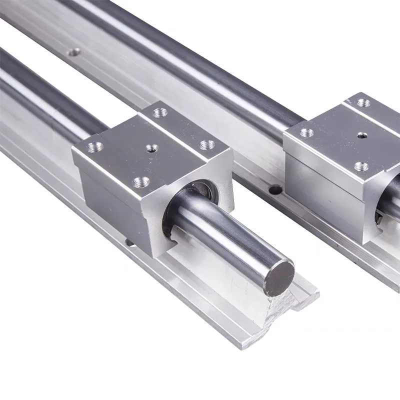 TEBAK CNC Aluminum Round Linear Guide Rail SBR12 16 20 22 25 28 30 and Linear Slide Block SBR12UU SBR12LUU view 5