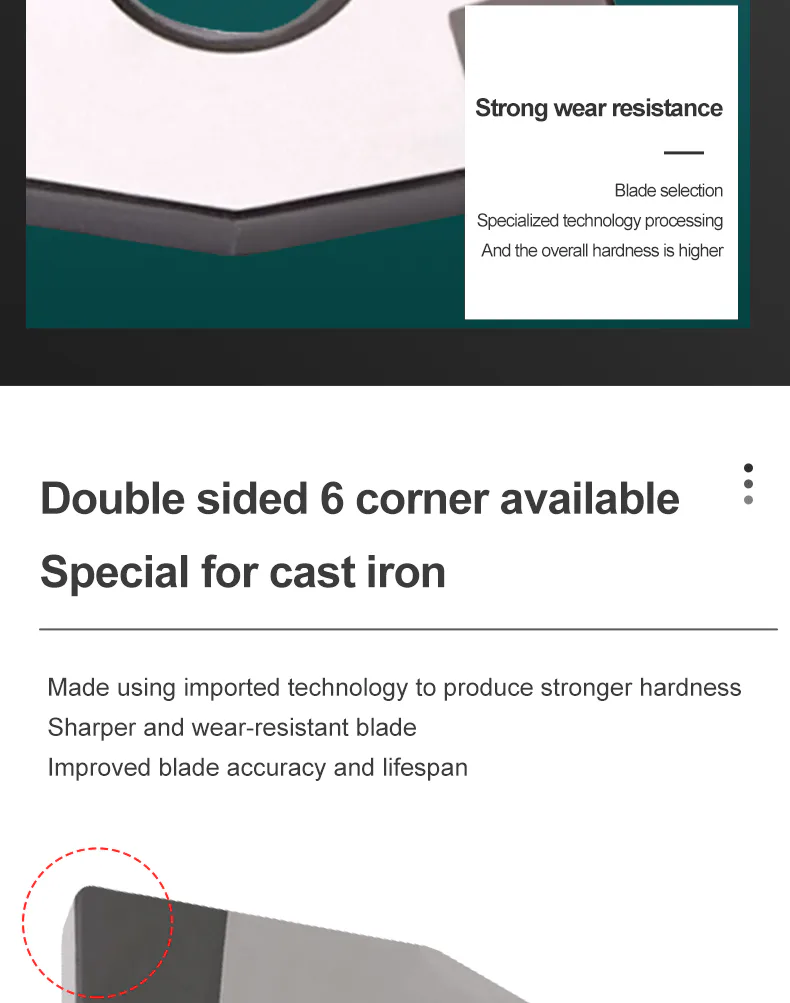 TEBAK Diamond CBN Inserts Cubic Boron Nitride Super Hard CNC Blade TNMG/WNMG High Hardness Steel Special Cbn Cutting Tool Inserts view 4