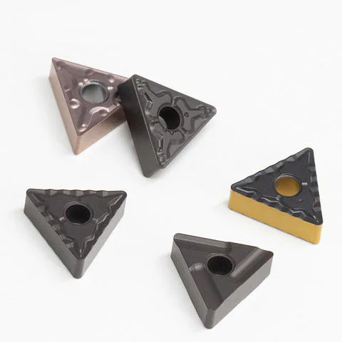 TEBAK CNC Triangular Carbide Insert with Ceramic Coating for Turning Outer Diameters and Inner Bores TNMG160404 Alloy Cutting Inserts