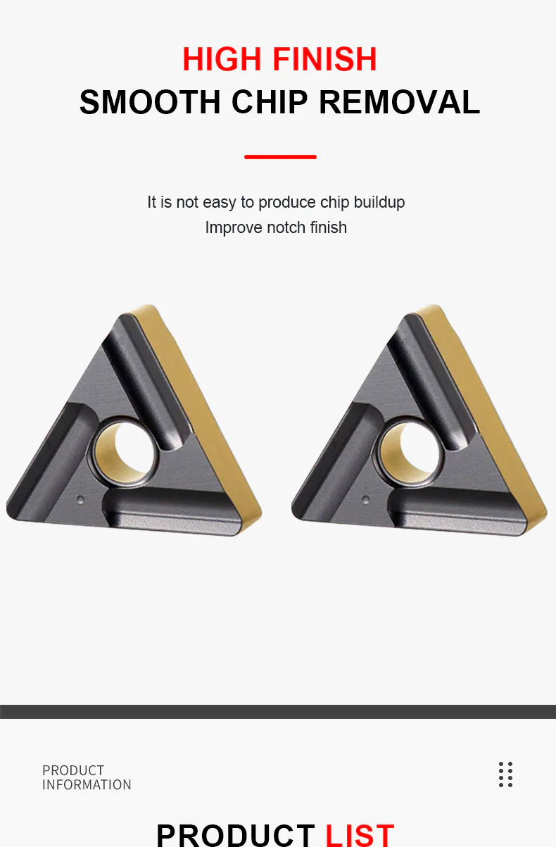 TEBAK CNC Triangular Carbide Insert with Ceramic Coating for Turning Outer Diameters and Inner Bores TNMG160404 Alloy Cutting Inserts view 3