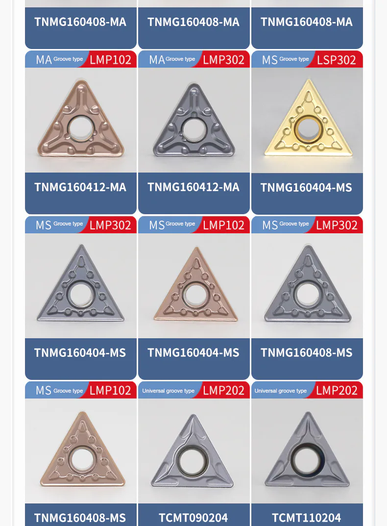TEBAK CNC Triangular Carbide Insert with Ceramic Coating for Turning Outer Diameters and Inner Bores TNMG160404 Alloy Cutting Inserts view 5